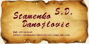 Stamenko Danojlović vizit kartica